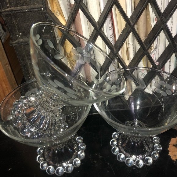 Vintage 1950s Anchor Hocking boo pie Ball laurel leaf glasses - Picture 2 of 8